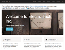 Tablet Screenshot of electrotechmotors.com